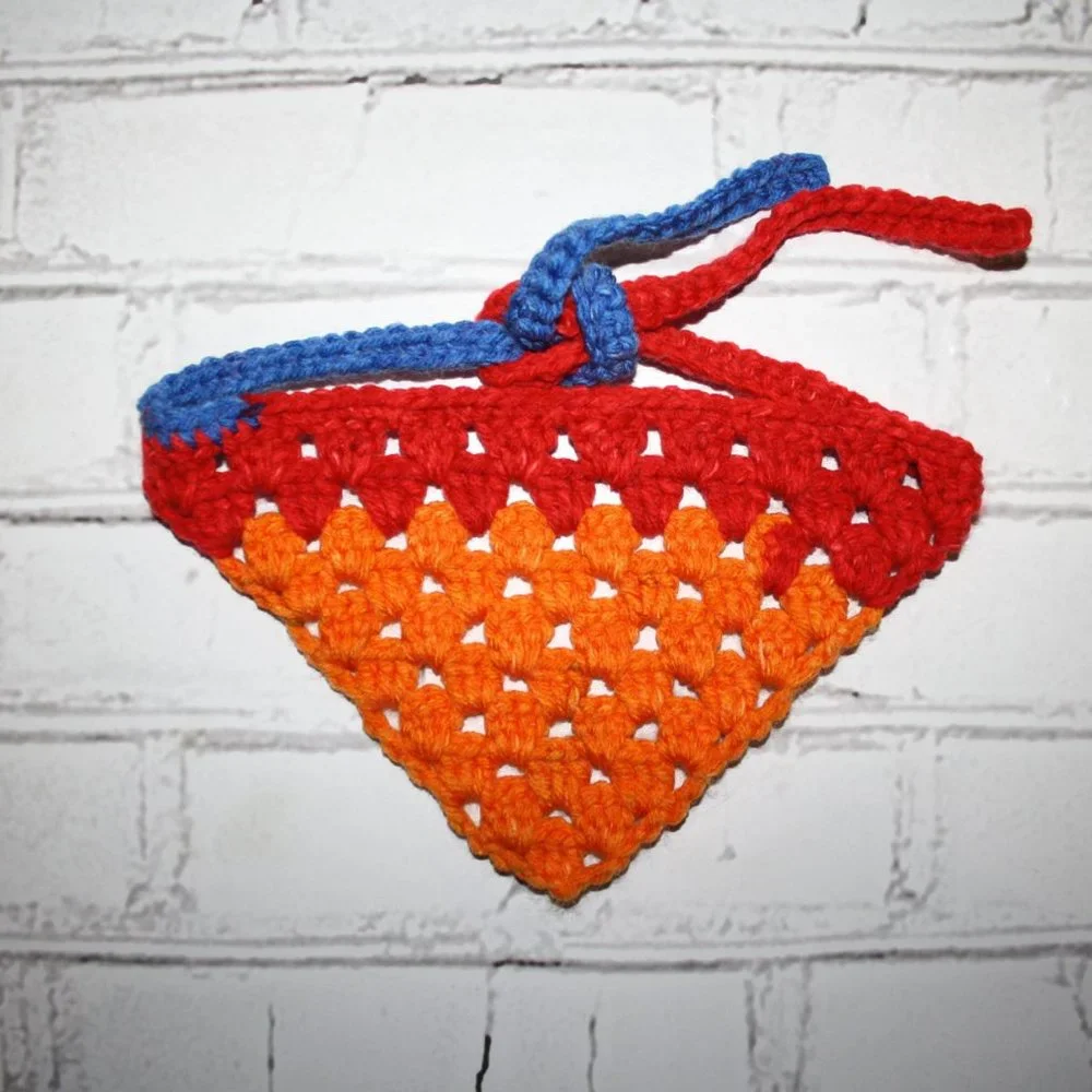 Brand new Crocheted Handmade Dog Bandana Size Medium